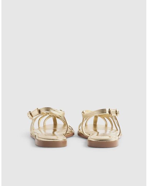 River Island Natural Caged Flat Sandals