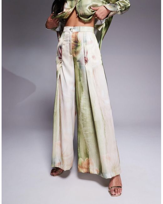 DASKA Multicolor Satin Trousers Co-ord