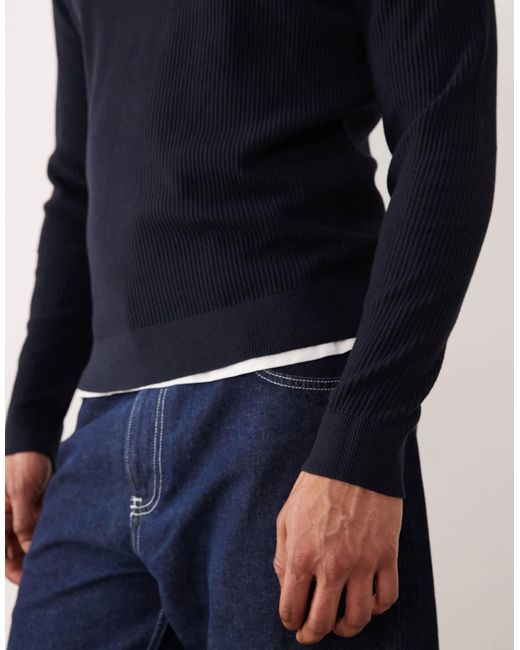 Pull ras Mango pour homme en coloris Blue