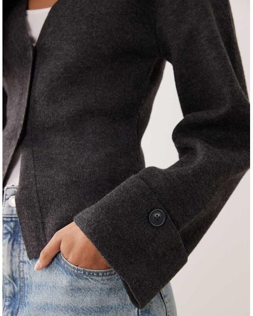 Gina Tricot Black Long Sleeve Knitted Sculptured Cardigan