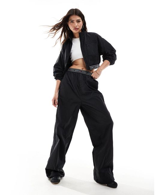 Tommy Hilfiger Black baggy Taping Trackpants