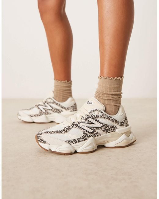 New Balance Natural – 9060 – sneaker mit leopardenmuster-detail, exklusiv bei asos