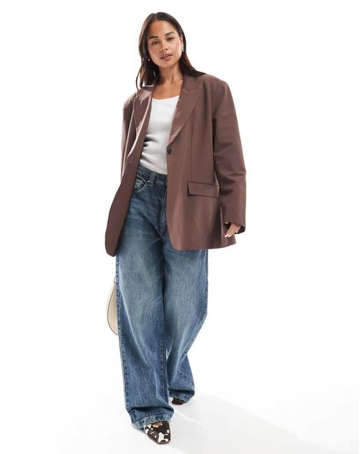 ASOS Brown Tailored Oversized Blazer