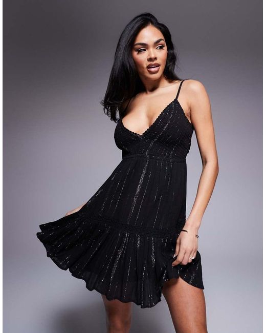 River Island Mini Strandjurk in het Black