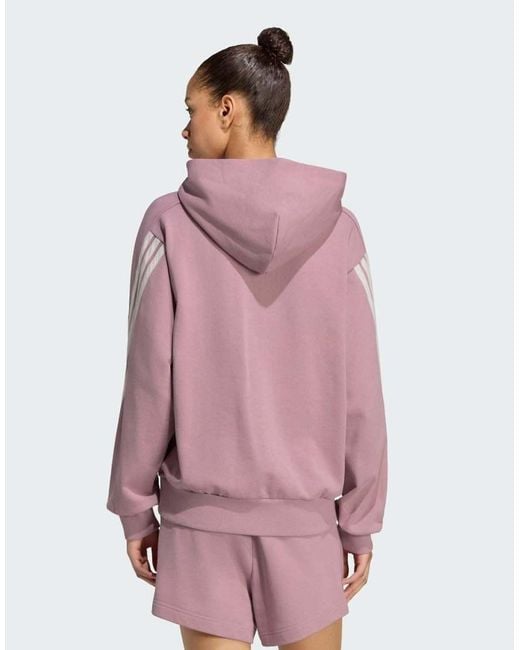 Adidas Originals Pink Adidas Kit 3-stripes Hoodie