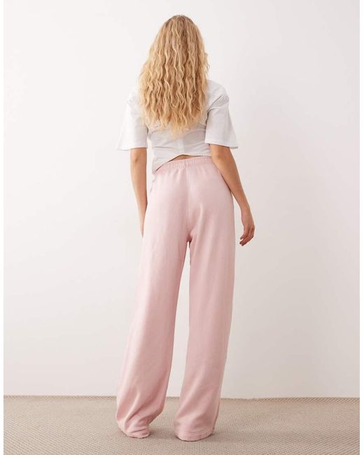 Polo Ralph Lauren Pink Icon Logo Fleece Wide-leg Sweatpants