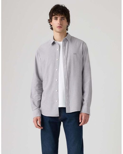 Levi's Gray Battery Housemark Standard Shirt for men