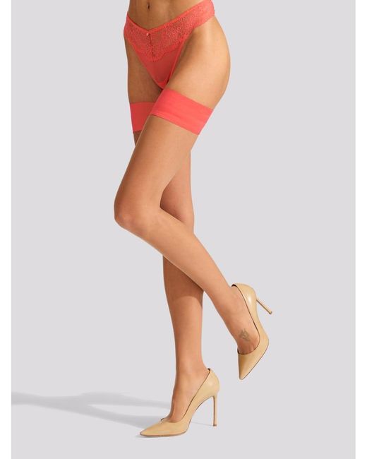 Ann Summers Orange Plain Top Hold Ups