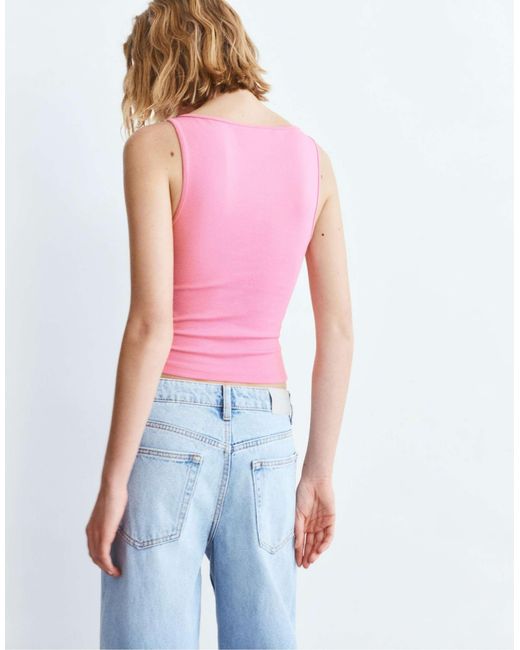 Pull&Bear Blue – basic-tanktop