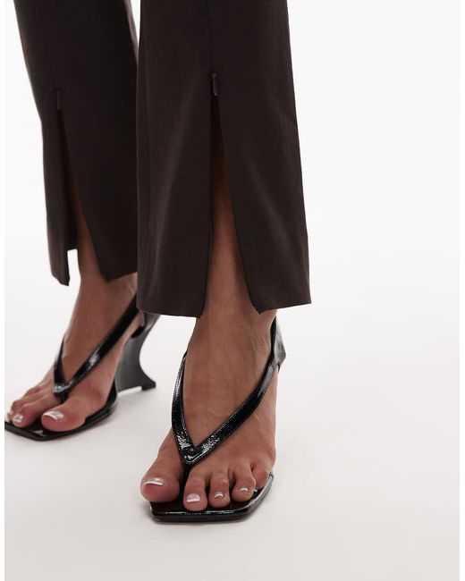 ARKET White Stretch Slim Leg Trousers With Front Seam Detail