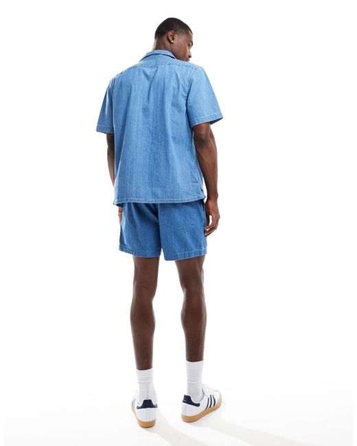 Levi's – schlichte chino-shorts aus em denim, kombiteil in Blue für Herren