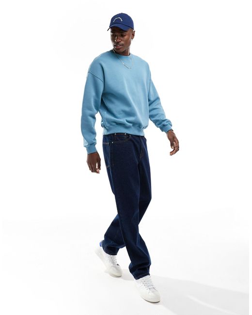 Abercrombie & Fitch – sundrenched – basic-sweatshirt in Blue für Herren