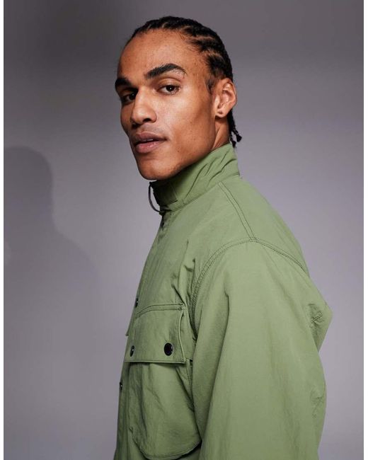 Barbour Green Contemporary A7 Hooded Logo Showerproof Jacket for men