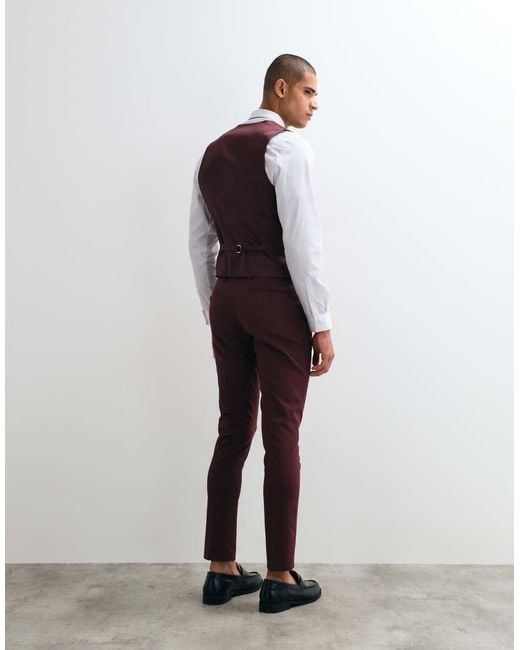 ASOS Red Skinny Suit Trousers for men