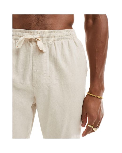 Rhythm Natural Classic Linen Beach Jam Pants for men