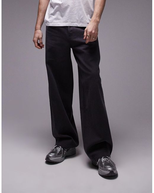 Topman – weite jeans in Black für Herren