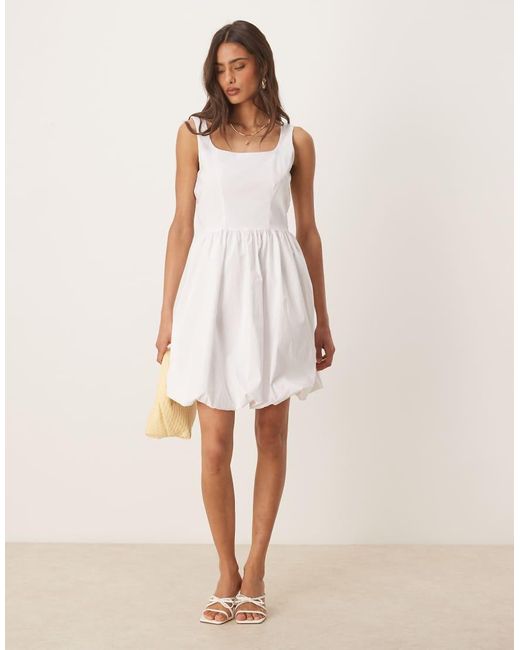 Jdy Natural Bubble Hem Mini Dress