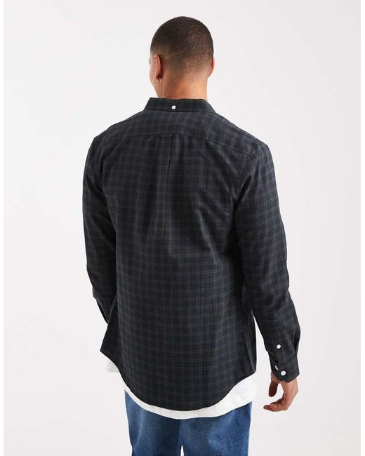 Farah Blue Millers Long Sleeve Shirt for men