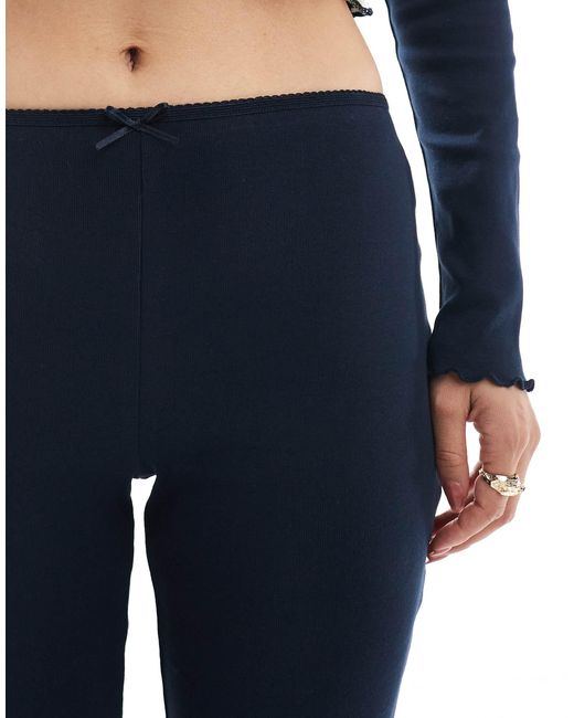 Pantalon évasé d'ensemble Miss Selfridge en coloris Blue