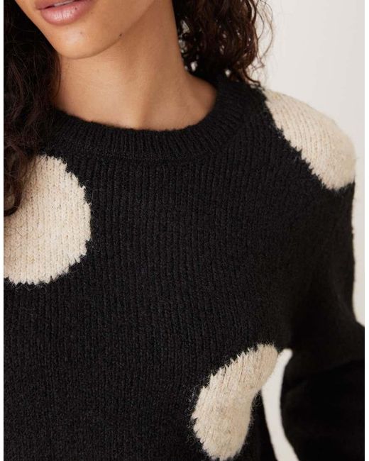 ASOS Blue Knitted Oversized Jumper With Wool