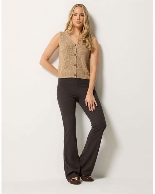 Long Tall Sally Natural Flared Trousers