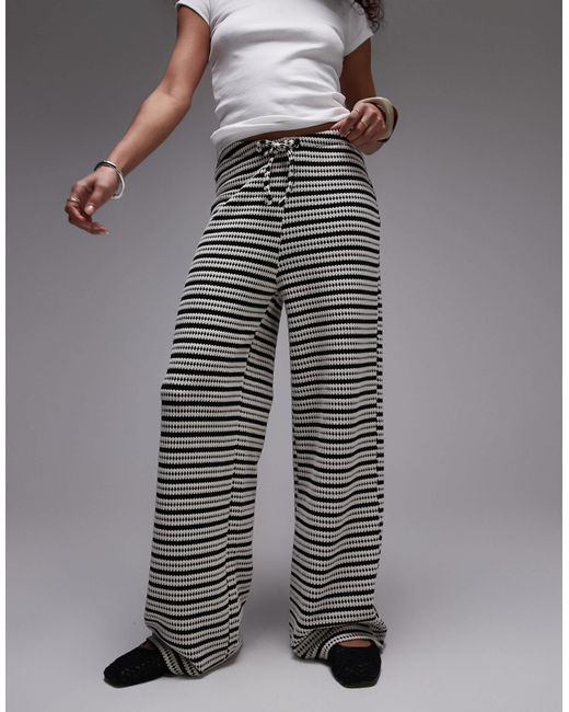 TOPSHOP Gray – strukturierte hose