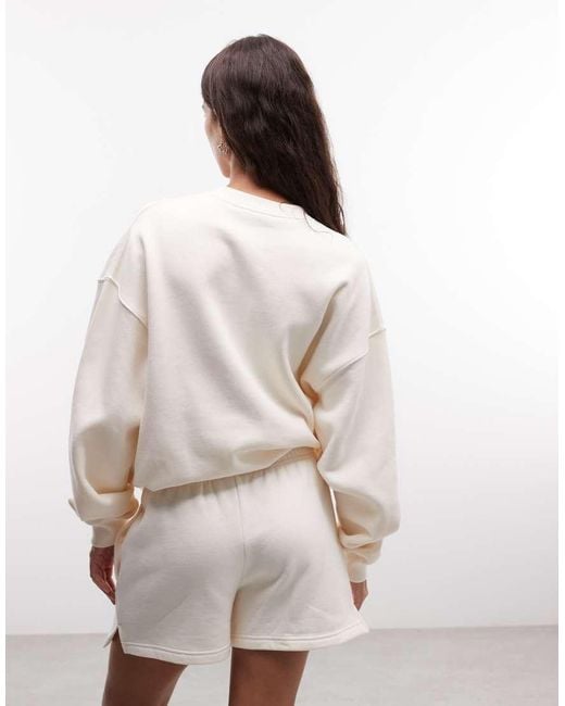 Nike White Studio Fleece Varsity Shorts