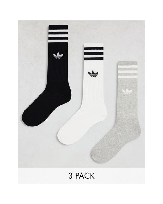 Adidas Originals White – 3er-pack hoch geschnittene socken