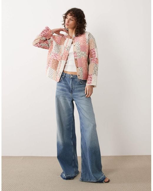 Jdy Pink Quilted Boxy Jacket
