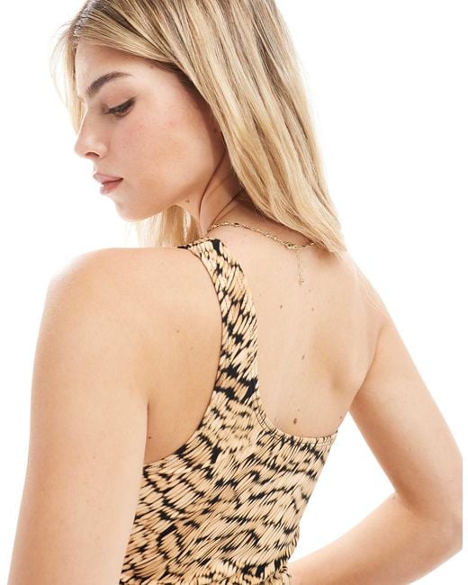 4th & Reckless Multicolor One Shoulder Swimsuit