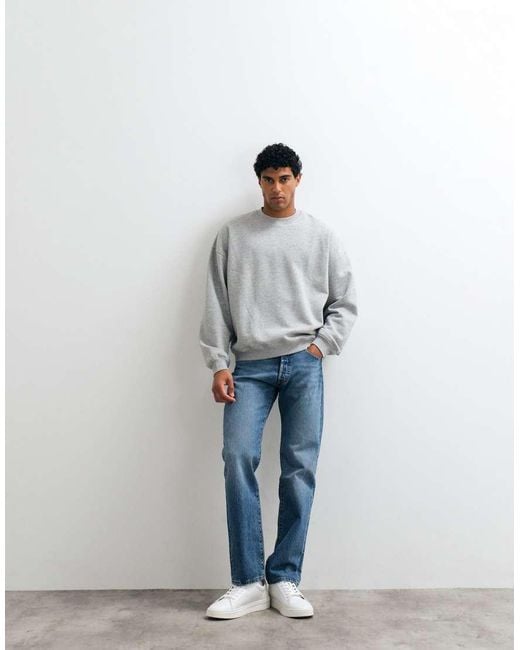 ASOS Gray Essentials Extreme Oversized Sweatshirt for men