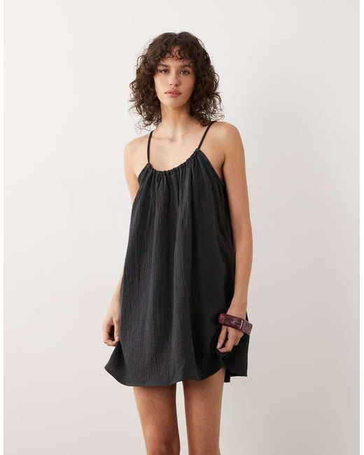 Jdy White Cheesecloth Sleeveless Mini Dress