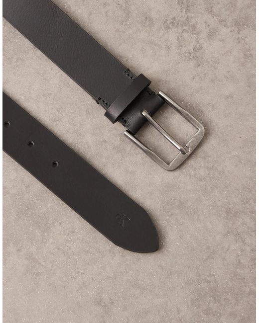 Calvin Klein – klassischer ledergürtel in Blue für Herren