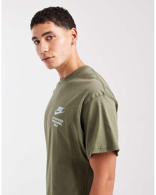 Nike Green Swoosh Graphic Back Print T-shirt for men