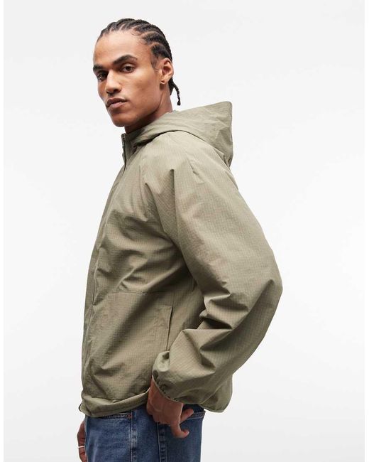 ASOS Green Oversized Hooded Windbreaker Jacket for men