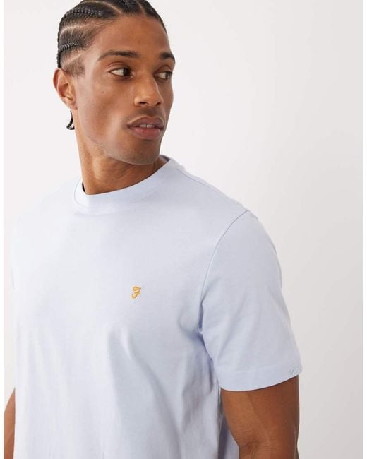 Farah White Danny Regular Logo T-shirt for men