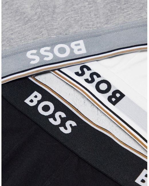 Boss Gray 3 Pack Of Trunks for men