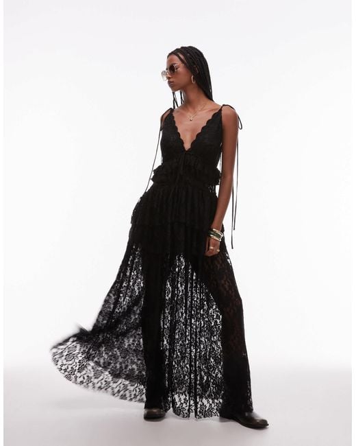 rabanne white lace dress Long lace dress with cut-out details – Rabanne main image 0