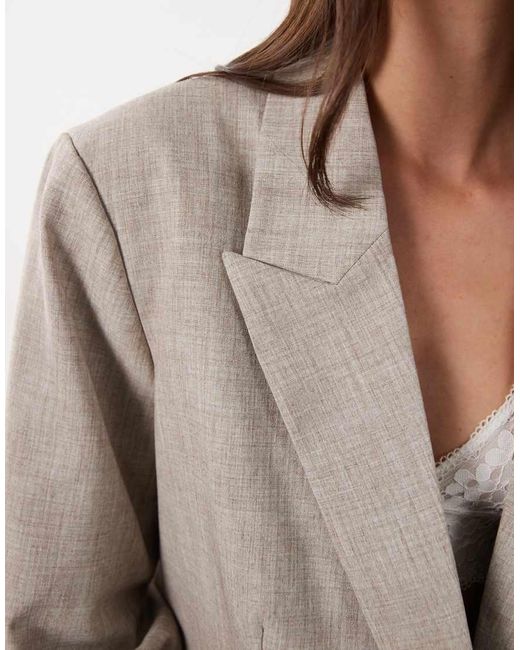 ASOS Natural Tailored Oversized Blazer