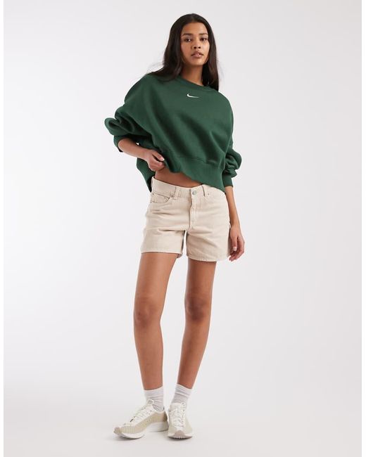 Nike Green Phoenix Fleece Over-Oversized Sweatshirt