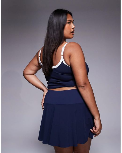 4505 Blue Curve Tennis Flippy Skirt With Inner Shorts