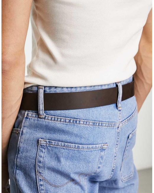 Levi's Blue Seine Leather Belt for men