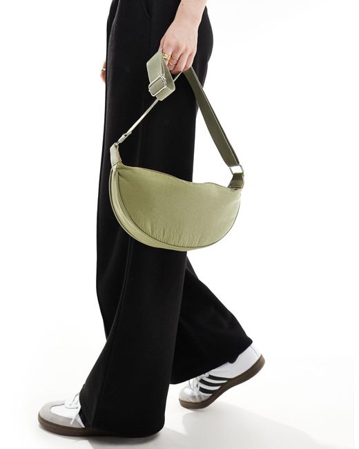 ASOS Green Nylon Sling Crossbody Bag