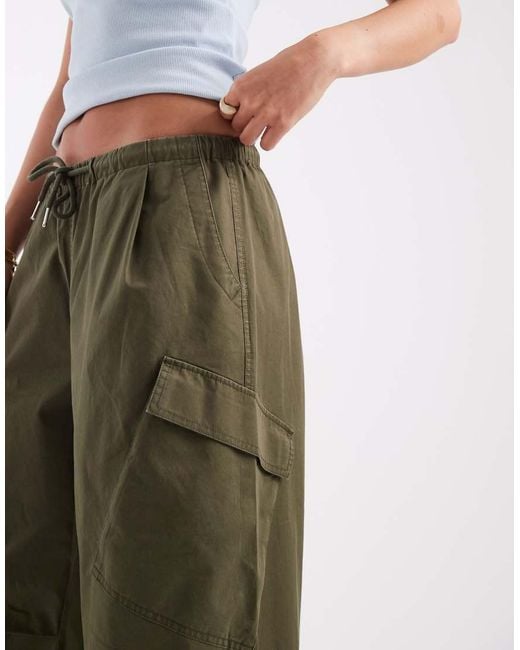 ASOS Green Parachute Cargo Trouser