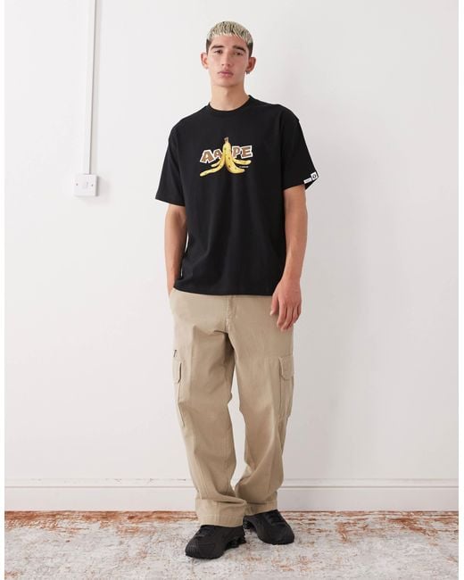 Aape By A Bathing Ape Black Aape By A Bathing Ape Boxy T-shirt for men