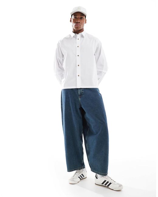 ASOS – kastiges oversize-hemd in White für Herren