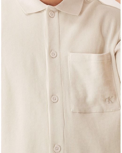 Calvin Klein Natural Chunky Waffle Overshirt for men