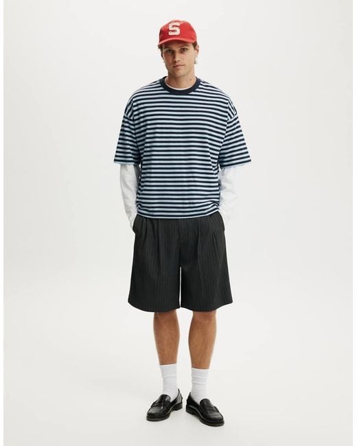 Cotton On Black Super Baggy Pleated Short for men