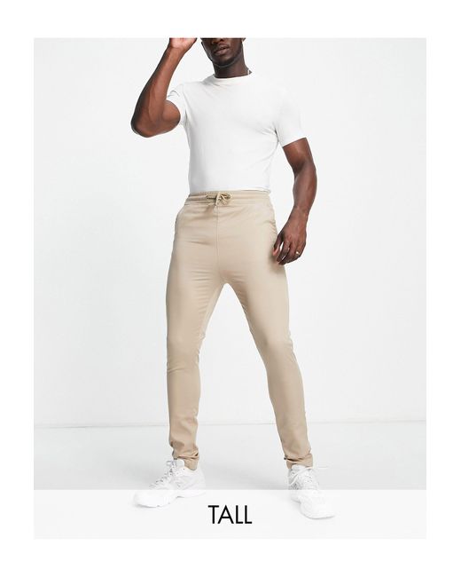 Le Breve Tall Elastic Waist Chinos in White for Men | Lyst UK