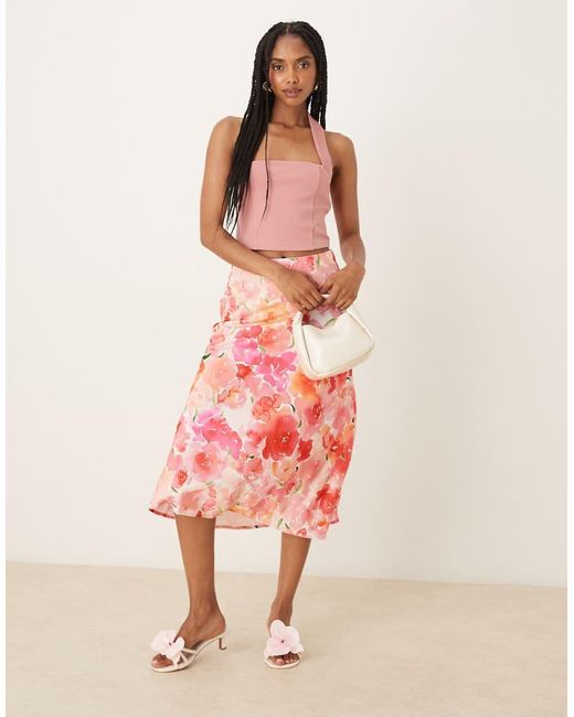 ASOS Pink Premium Ponte Halter Neck Top